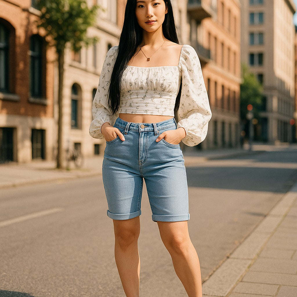 Denim Jeans Shorts - trendy und bequem - Elissima