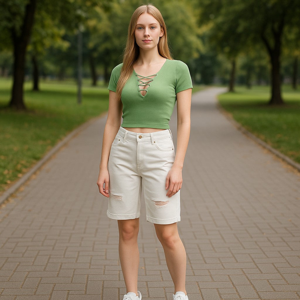 Bermuda Shorts in weiß - Elissima