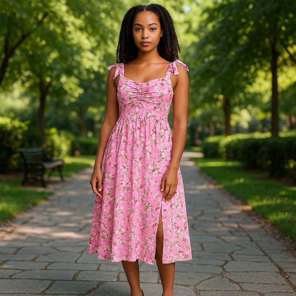 Sommerkleid mit Blumenmuster - Elissima