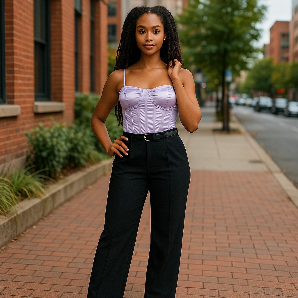 Body, aus Satin mit Körbchen - Elissima