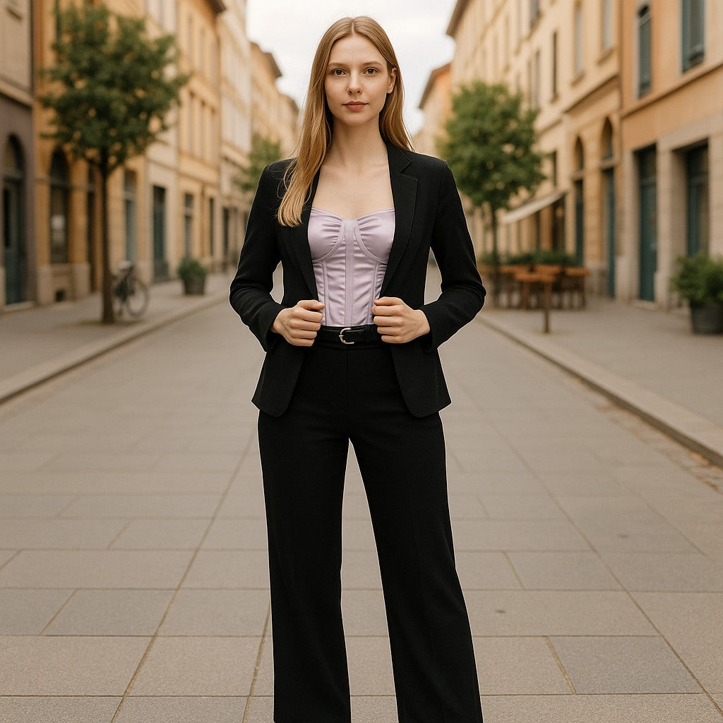 Elegante Hose Wide leg in schwarz - klassisch & zeitlos - Elissima