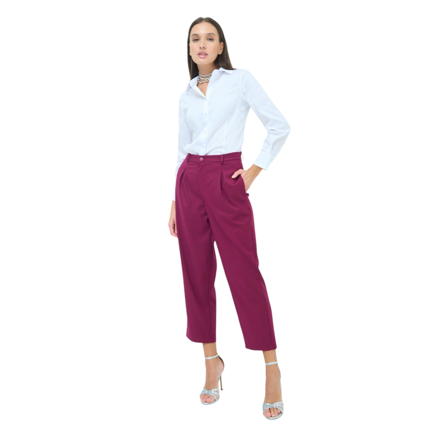 Hochtaillierte Stoffhose - elegant im Büro oder auf Events - Elissima