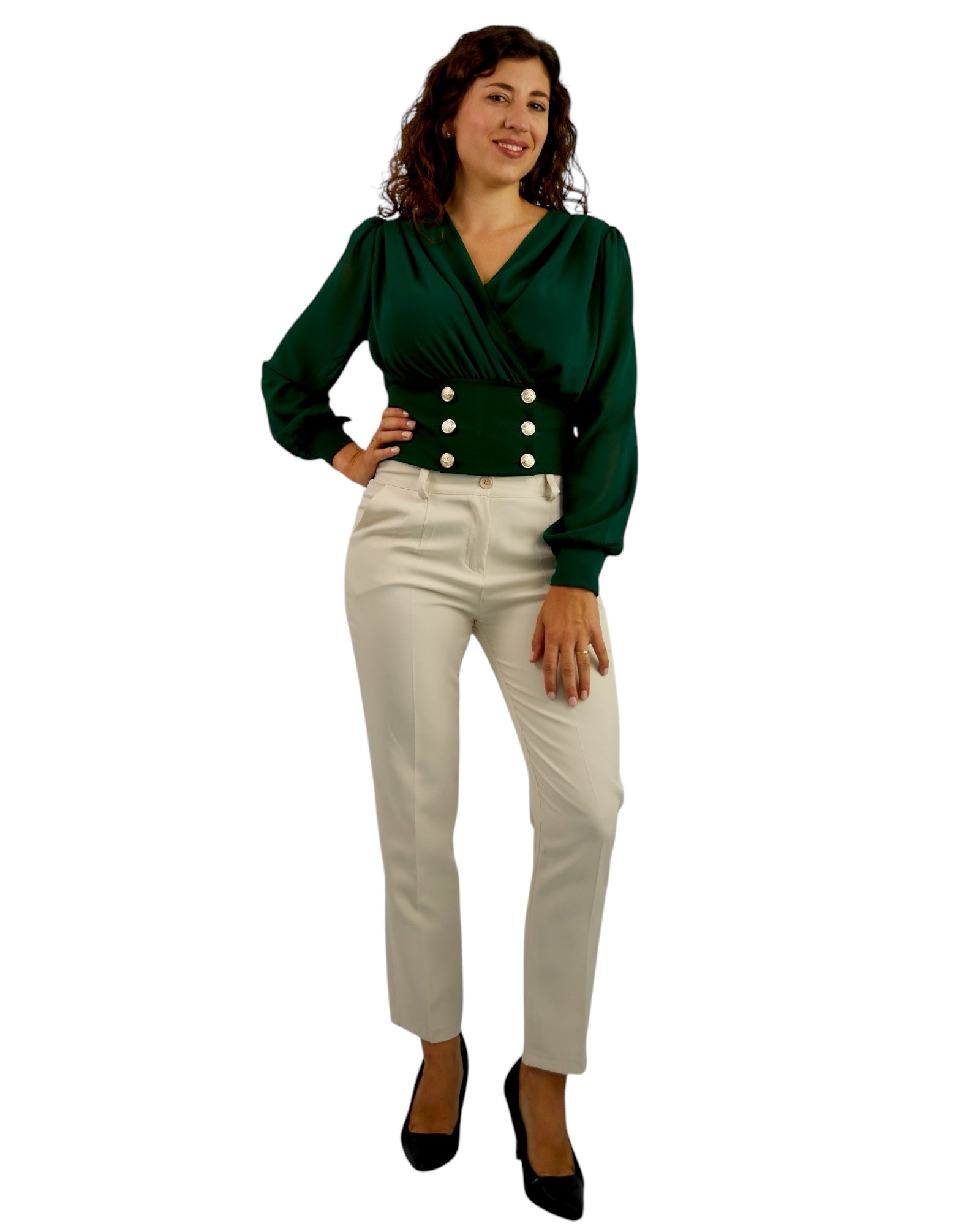 Elegante Stoffhose in Beige - Elissima