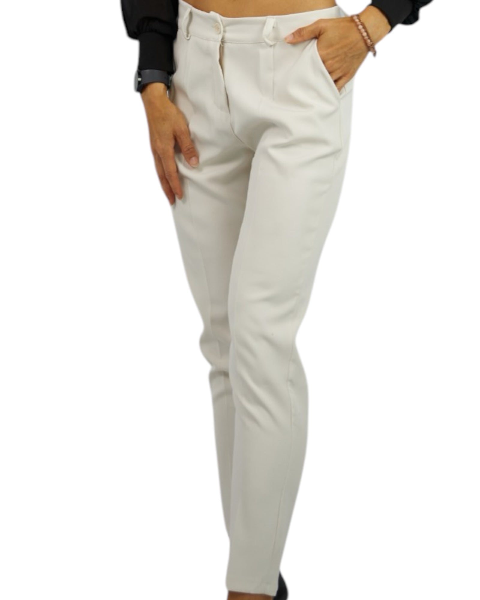 Elegante Stoffhose in Beige - Elissima