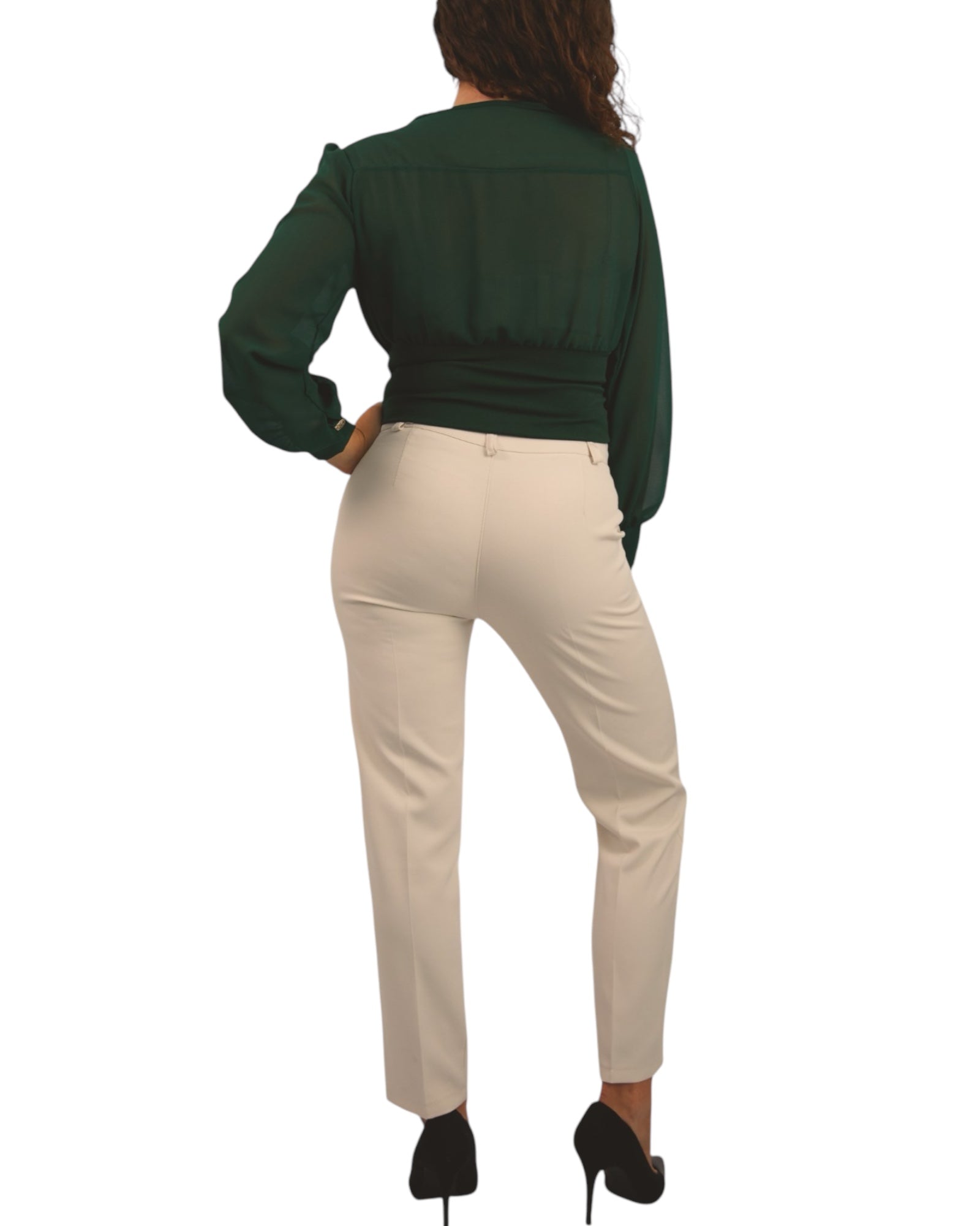 Elegante Stoffhose in Beige - Elissima