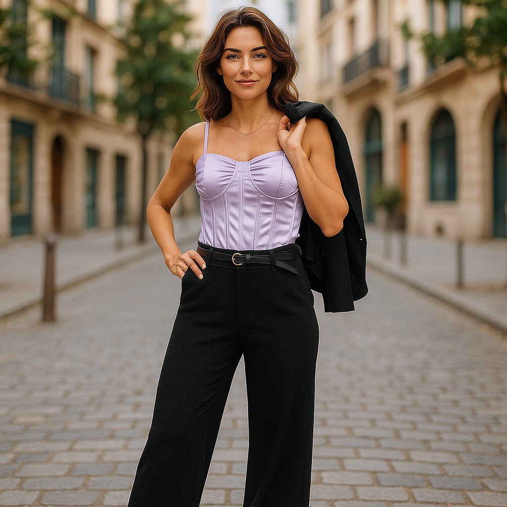 Elegante Hose Wide leg in schwarz - klassisch & zeitlos - Elissima