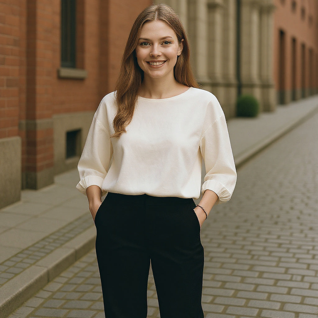 Elegante Bluse in weiß - Elissima