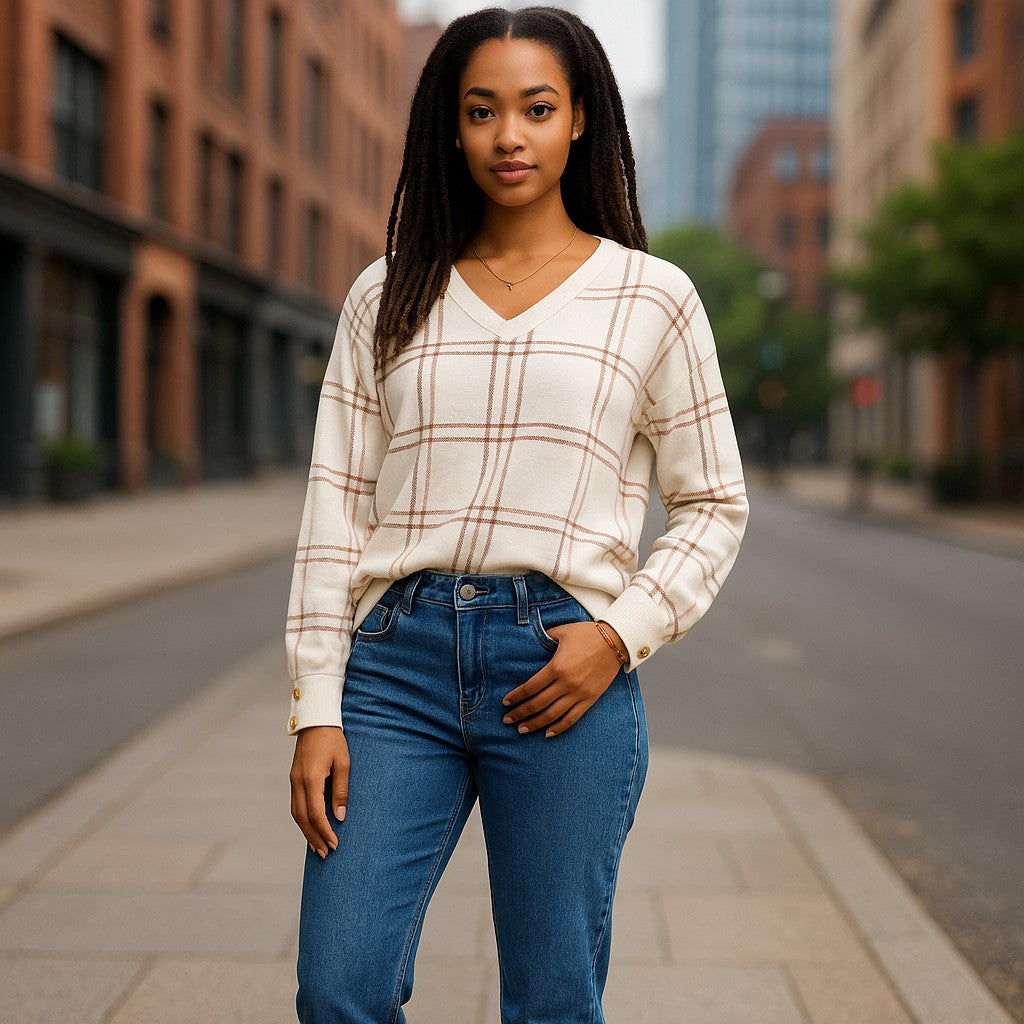 Pullover in weiß, trendy und sportlich - Elissima