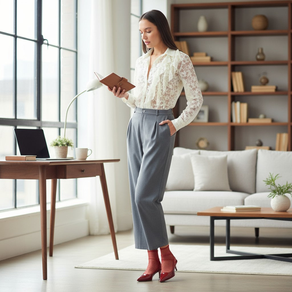 Hochtaillierte Stoffhose - elegant im Büro oder auf Events - Elissima