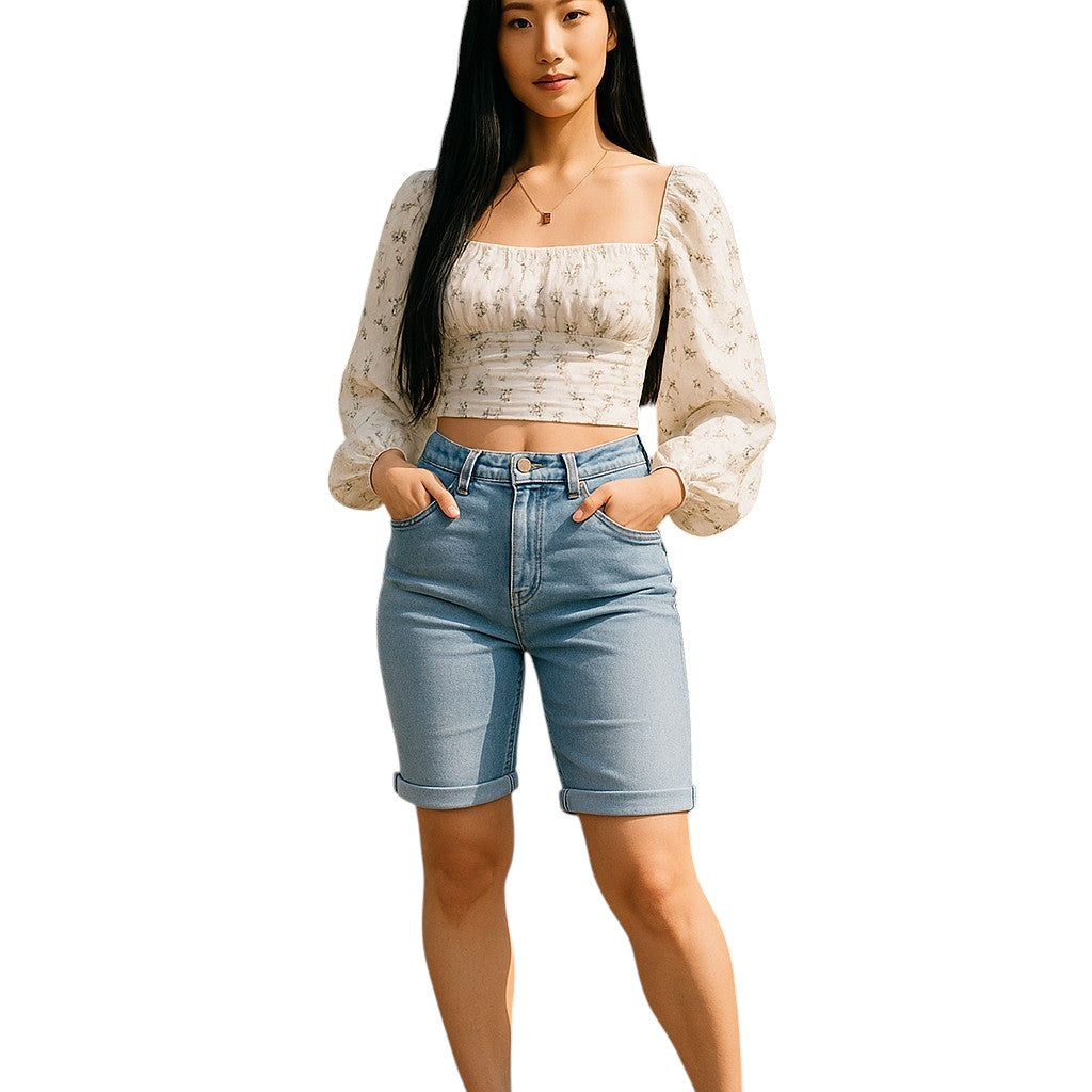 Denim Jeans Shorts - trendy und bequem - Elissima 