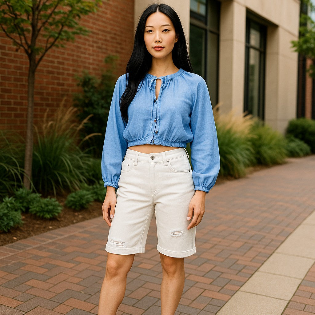 Bermuda Shorts in weiß - Elissima 