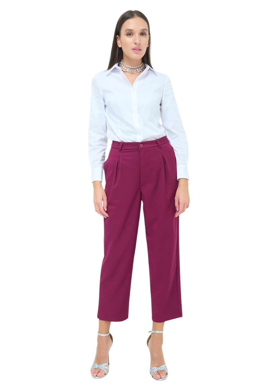 Hochtaillierte Stoffhose - elegant im Büro oder auf Events - Elissima 