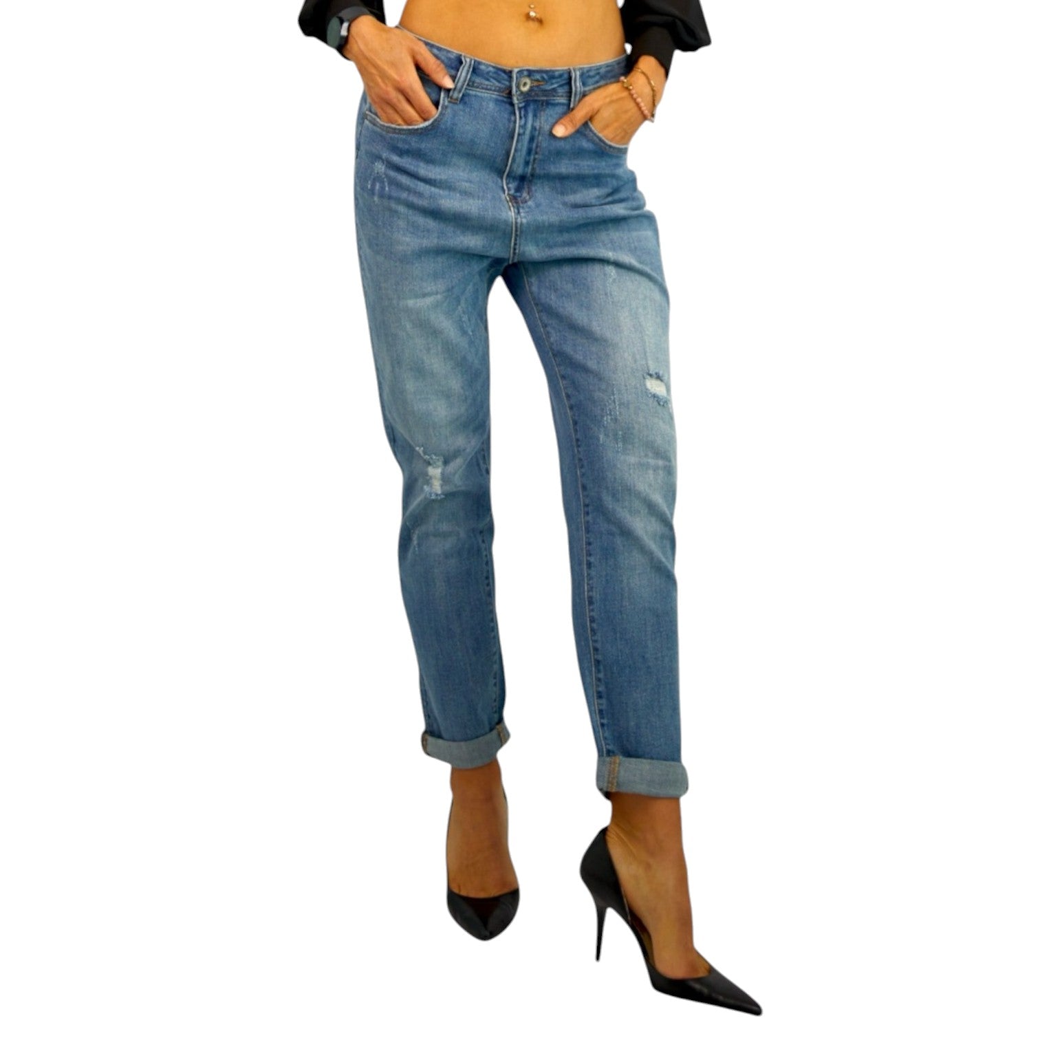 Jeans mit hoher Taille - Elissima 