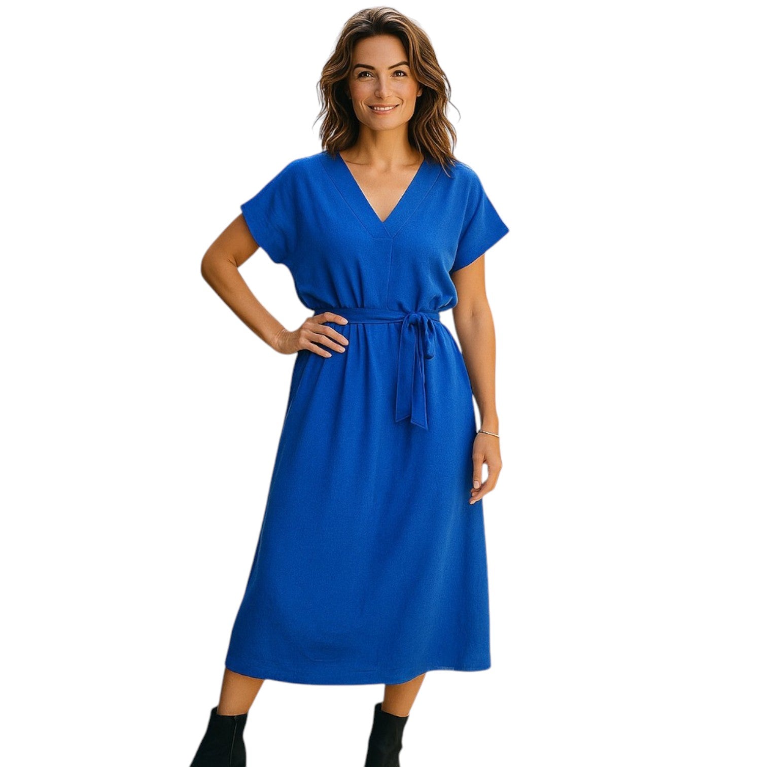 Langes Kleid in Blau - Elissima 