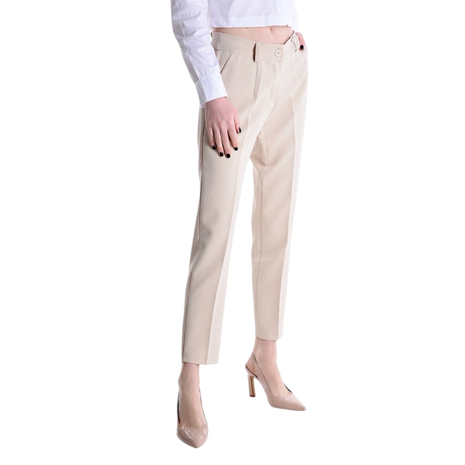 Elegante Stoffhose in Beige - Elissima 