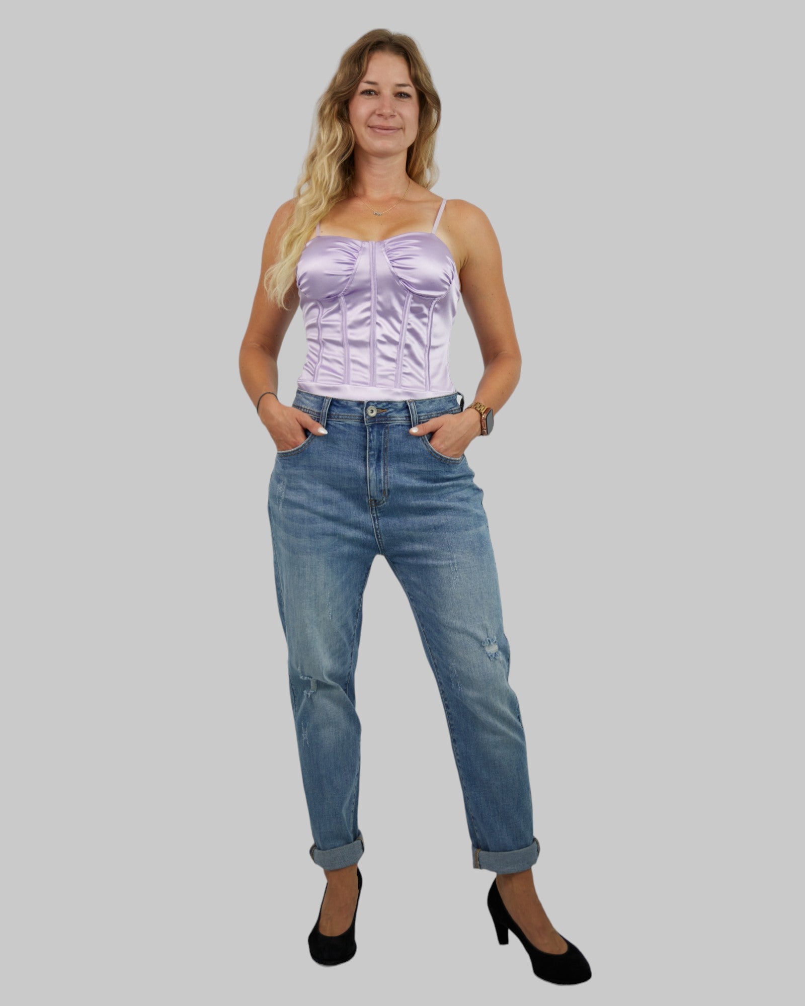 Jeans mit hoher Taille