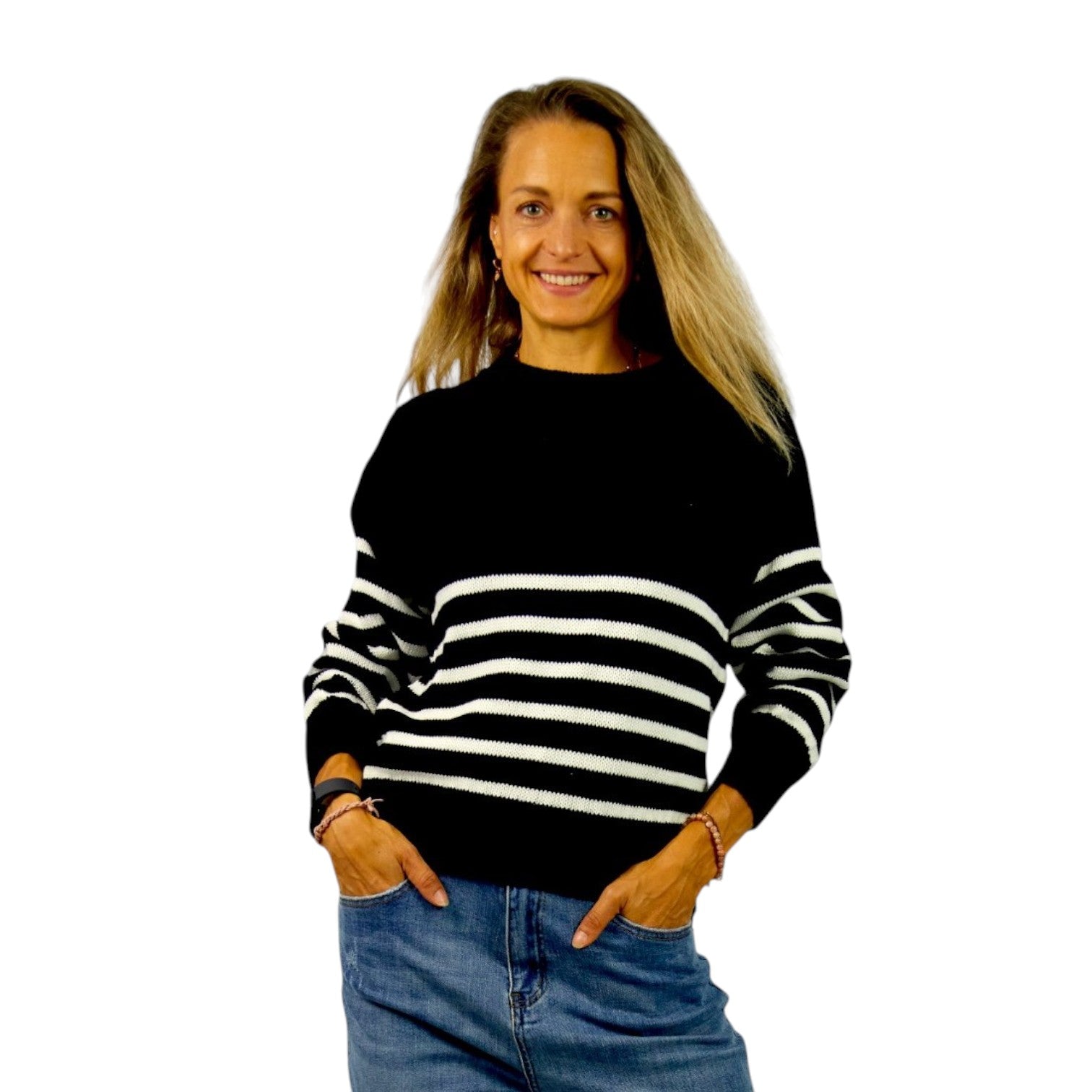 Pullover mit Streifen, sportlich-elegant