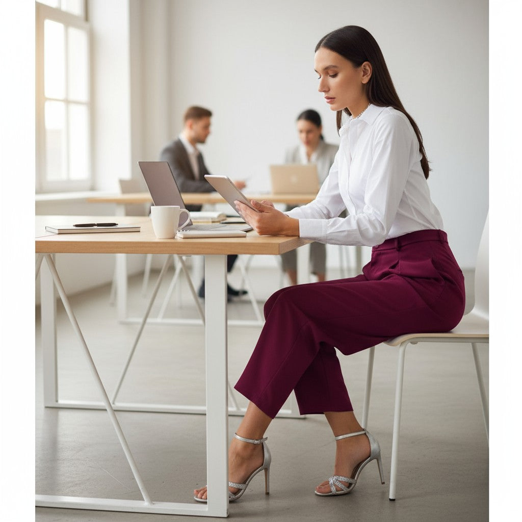 Hochtaillierte Stoffhose - elegant im Büro oder auf Events - Elissima 